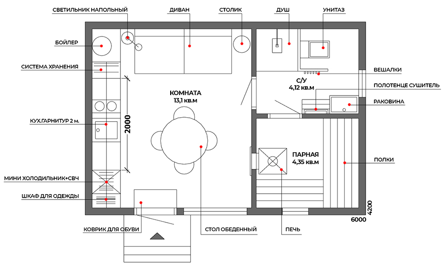 Проект, Дом-Баня, Баня, Дом, Своими, Руками, Чертежи, Каркасный