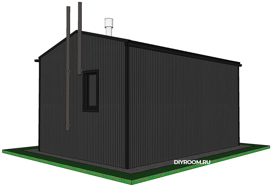 Проект, Дом-Баня, Баня, Дом, Своими, Руками, Чертежи, Каркасный