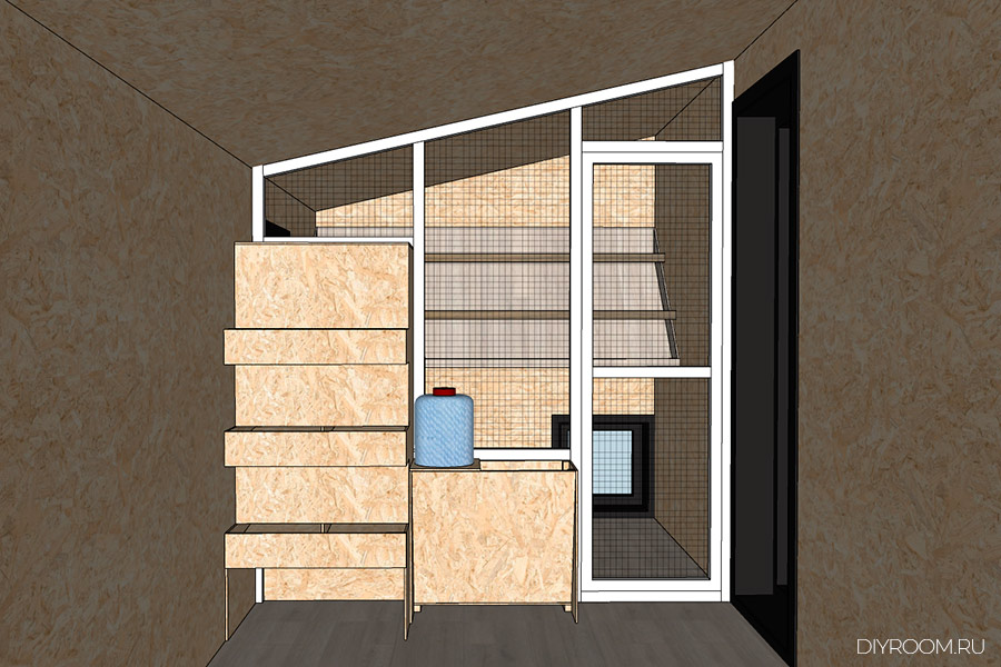 Курятник, Чертежи, Своими руками, Из дерева, Каркасный, Небольшой