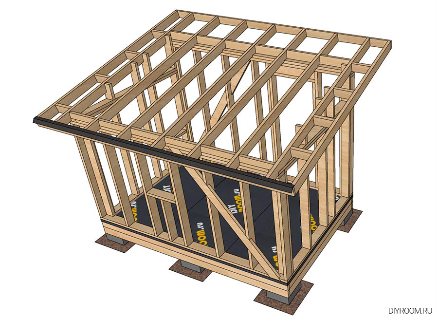 Курятник, Чертежи, Схема, Проект, Каркасный, Своими руками, Как сделать, Из дерева, Круглогодичный