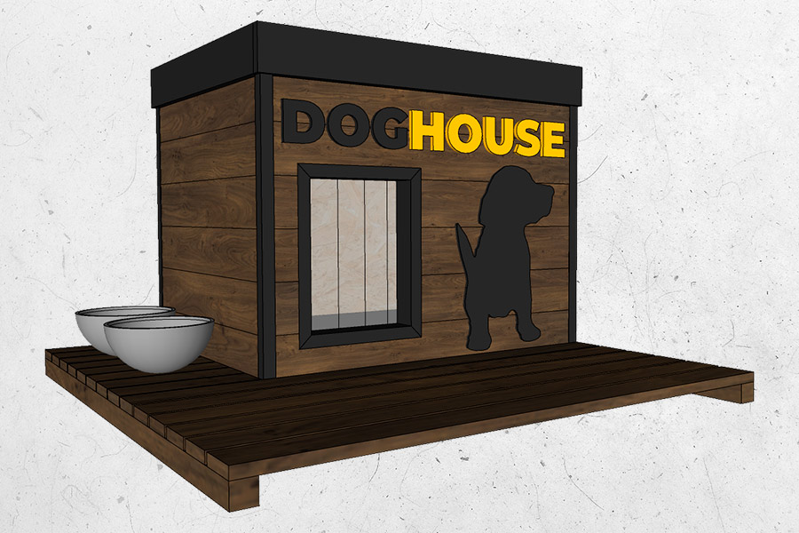 Будка для собаки DOGHOUSE, Прочие поделки, Поделки своими руками, DIY, Дерево, Фанера, Для дома, Самоделки, Чертежи, Шаблоны, Схемы